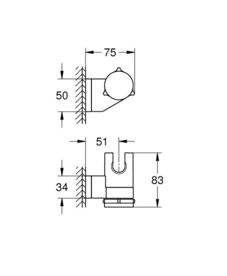 Держатель для ручного душа Grohe Tempesta (275952431) черный