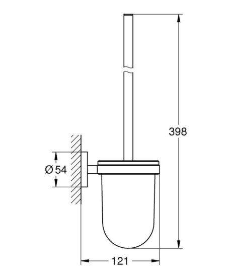 Йоржик для унітазу Grohe ESSENTIALS 1024682430 чорний матовий