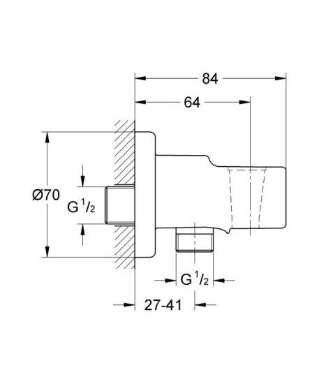 Шланговое подсоединение Grohe Tempesta 28628001