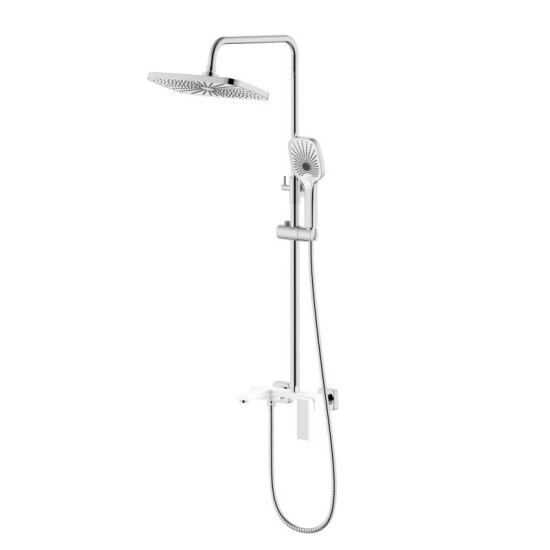 Душевая система Qtap Gemini QTGEM111CRW45687 Chrome/White