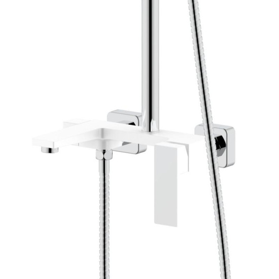Душевая система Qtap Gemini QTGEM111CRW45687 Chrome/White