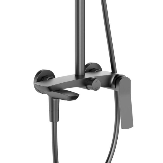 Душевая система Qtap Slavonice QTSLA111GMB45910 Gunmetal Black PVD