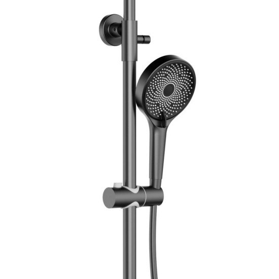 Душевая система Qtap Slavonice QTSLA111GMB45910 Gunmetal Black PVD