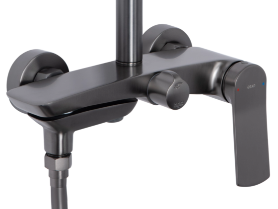 Душевая система Qtap Slavonice QTSLA111GMB45910 Gunmetal Black PVD