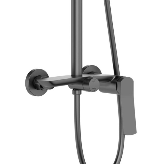 Душова система Qtap Slavonice QTSLA110GMB45913 Gunmetal Black PVD