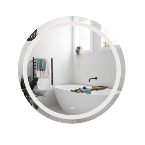 Зеркало Lidz Aria R800 с LED-подсветкой Touch, с антизапотеванием, с диммером LD78LR800