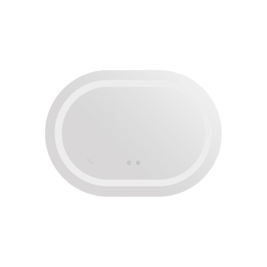 Зеркало Qtap Gemini 650х900 с LED-подсветкой Touch, с антизапотеванием, с диммером, QT2578R6590