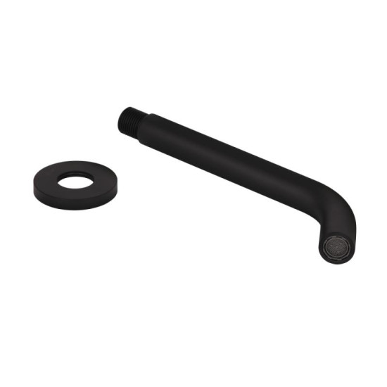 Вилив для ванни Qtap Vytok 200 мм округлий QTVYT246BLM45931 Black Matt