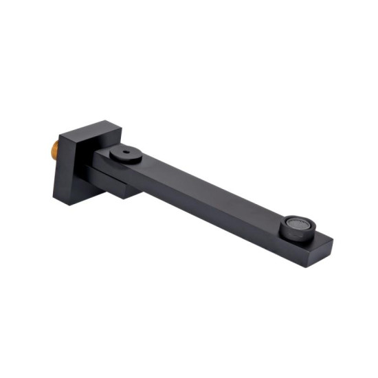 Излив для ванны Qtap Vytok 200 мм прямоугольный QTVYT246BLM45937 Black Matt