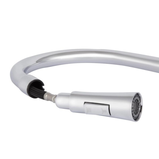 Кухонный смеситель Qtap Vlasta New с выдвижным изливом QTVLA344CRM45646 Chrome