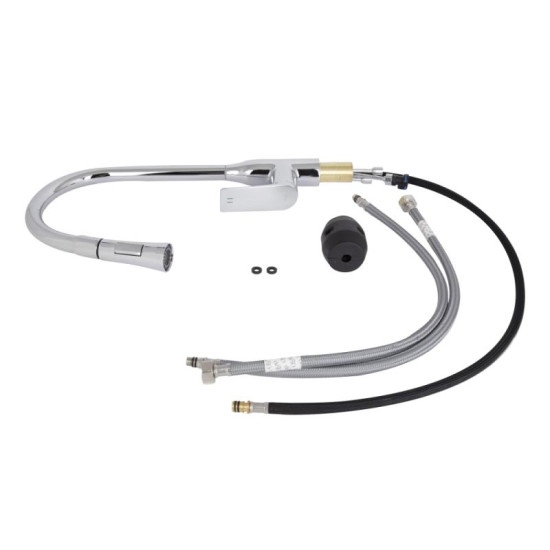 Кухонный смеситель Qtap Vlasta New с выдвижным изливом QTVLA344CRM45646 Chrome
