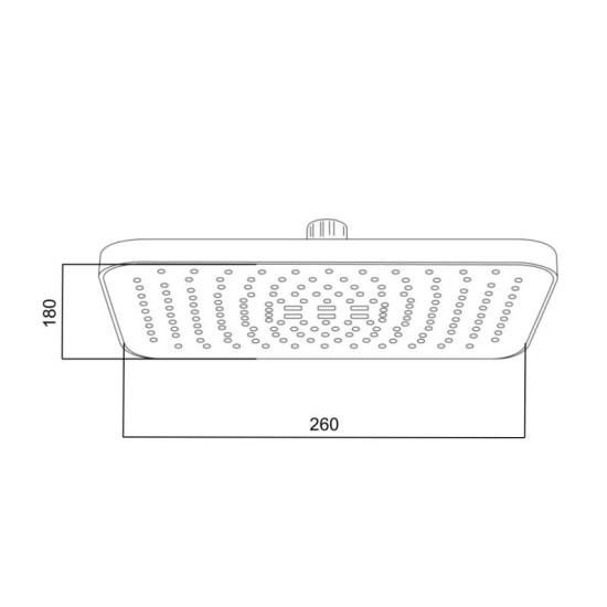 Лейка для верхнего душа Qtap Hlavova 260x180 мм прямоугольная QTHLA107CRM45784 Chrome/Black