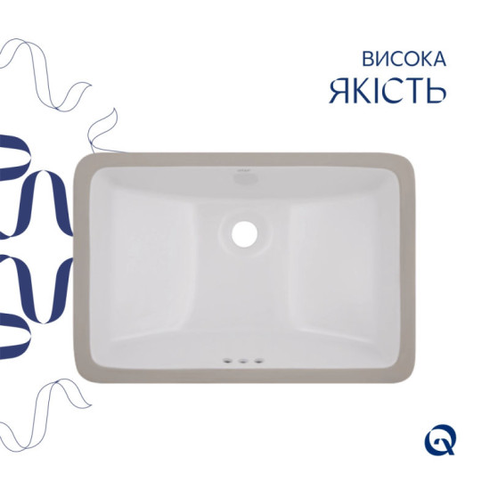 Раковина Qtap Stork 530x370x200 White QT1511H0422DW