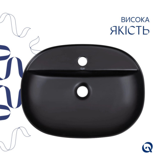 Раковина Qtap Scorpio 500x380x120 Matt black QT146533MB