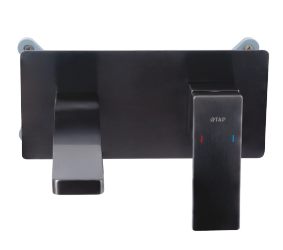 Смеситель скрытого монтажа для раковины Qtap Gemini QTGEM273GMB45695 Gunmetal Black PVD