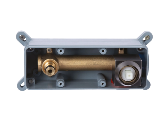 Смеситель скрытого монтажа для раковины Qtap Gemini QTGEM273GMB45695 Gunmetal Black PVD