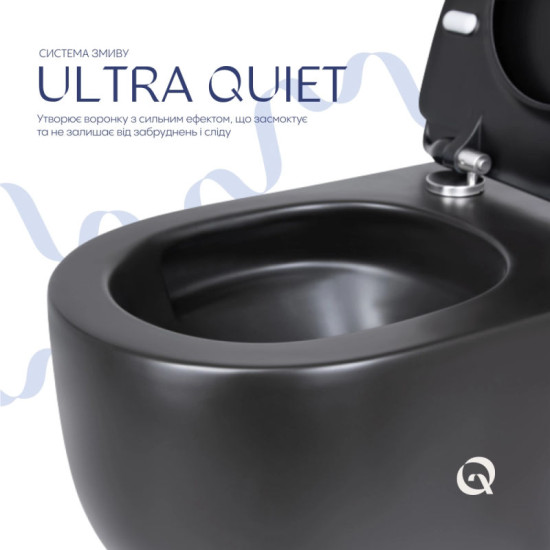 Унітаз підвісний Qtap Taurus Soft-close QT2433084EUQMB