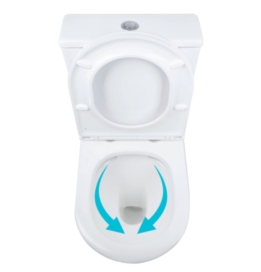 Унітаз-компакт Qtap Dove Rimless безободковий з сидінням Soft-close WHITE QT06228380BW