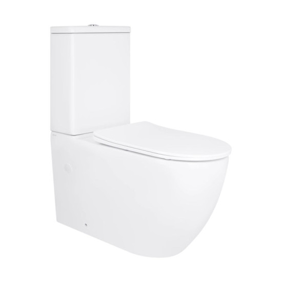 Унитаз-компакт Qtap Grand Ultra Quiet безободковый с сиденьем Soft-close WHITE QT26228301W