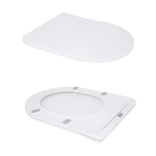 Унитаз-компакт Qtap Grand Ultra Quiet безободковый с сиденьем Soft-close WHITE QT26228301W
