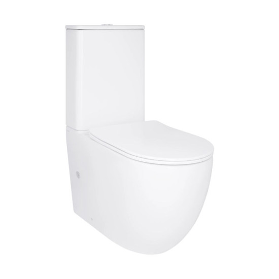 Унітаз-компакт Qtap Robin New Ultra Quiet безободковий з сидінням Soft-Close WHITE QT13226083AW