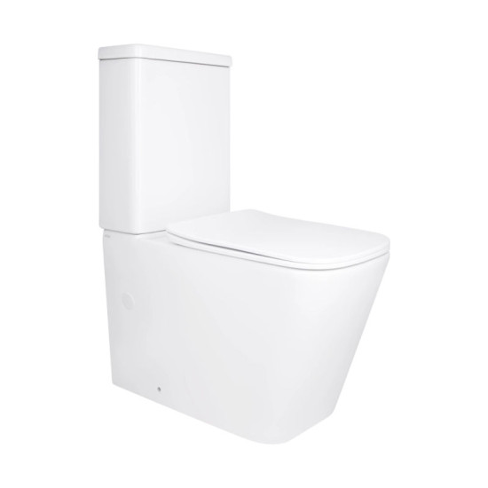 Унитаз-компакт Qtap Stenava Rimless безободковый с сиденьем Soft-close WHITE QT27228303W