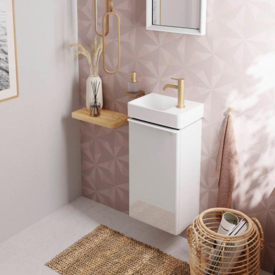 Смеситель для раковины Hansgrohe Tecturis S 110 CoolStart без донного клапана, Brushed Bronze (73312140)