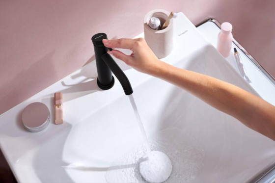 Смеситель для раковины Hansgrohe Tecturis S 110 Fine CoolStart, Matt Black (73321670)