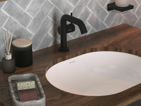 Смеситель для раковины Hansgrohe Tecturis S 110 Fine CoolStart, Matt Black (73321670)