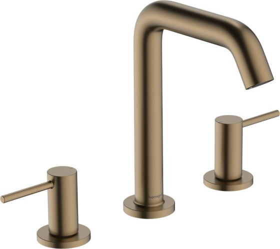 Смеситель для раковины Hansgrohe Tecturis S на 3 отверстия, Brushed Bronze (73330140)