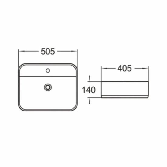 Раковина Imprese I-FORM с06010603-50 50,5*40,5*14