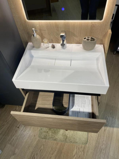 Тумба с раковиной Fancy Marble (Буль-Буль) Palma 700-1 орех Барселона