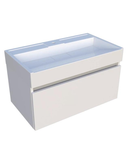 Тумба с раковиной Fancy Marble (Буль-Буль) Palma 800-1 белый МДФ