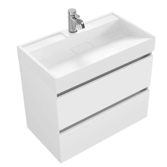 Тумба с раковиной Fancy Marble (Буль-Буль) Palma 800-2 белый МДФ