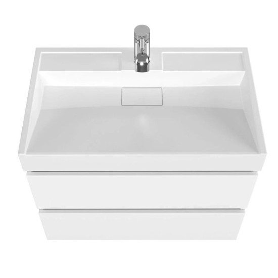 Тумба с раковиной Fancy Marble (Буль-Буль) Palma 800-2 белый МДФ