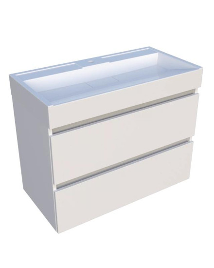 Тумба с раковиной Fancy Marble (Буль-Буль) Palma 900-2 белый МДФ