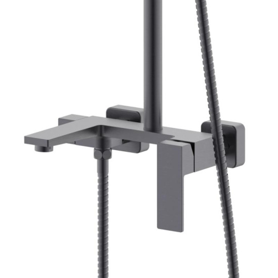 Душевая система Qtap Gemini QTGEM111GMB45688 Gunmetal Black PVD