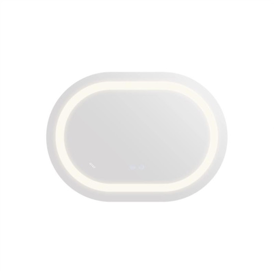 Зеркало Qtap Gemini 800х700 с LED-подсветкой Touch, с антизапотеванием, с диммером QT2578R8070