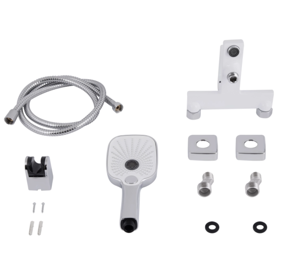Змішувач для ванни Qtap Gemini QTGEM259CRW45683 Chrome/White