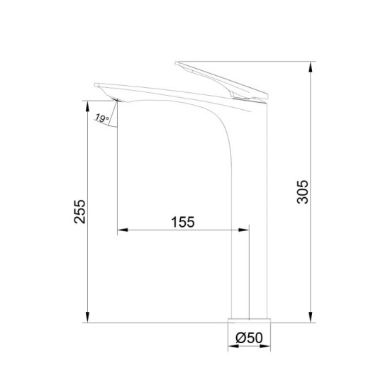 Смеситель для раковины Qtap Vlasta New QTVLA269CRM45652 Chrome