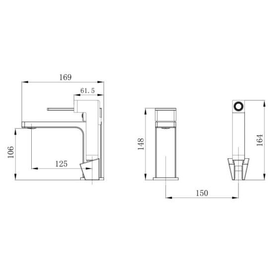 Змішувач для раковини з гігієнічним душем Qtap Gemini QTGEM272CRW45691 Chrome/White