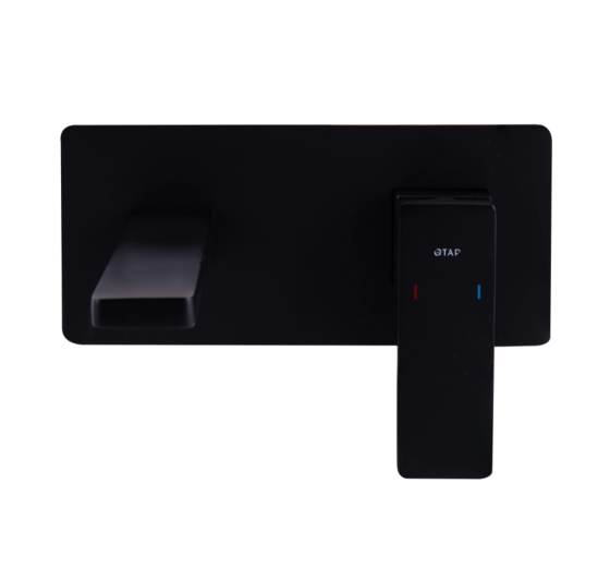 Змішувач прихованого монтажу для раковини Qtap Gemini QTGEM273BLM45694 Black Matt
