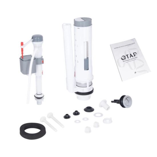 Унитаз-компакт Qtap Kolibri Ultra Quiet безободковый с сиденьем Soft-close WHITE QT10226380W