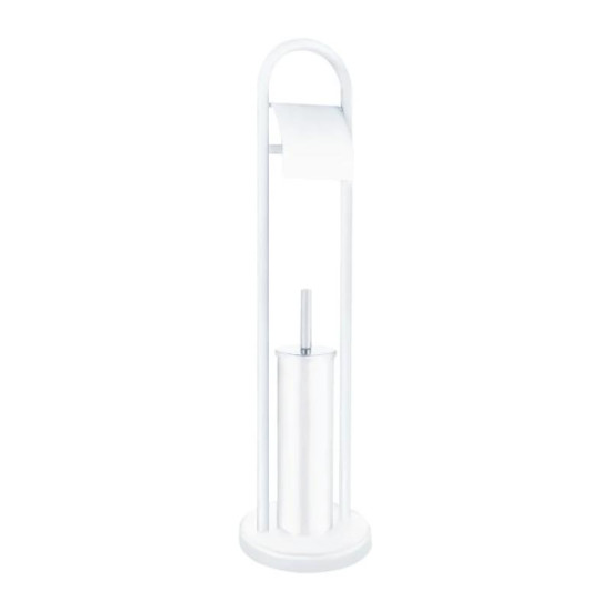 Ершик для унитаза с бумагодержателем Zerix KIT ME04 White (ZX4643)