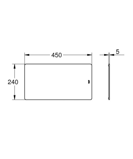 Дошка обробна Grohe L-розмір 450, скло (40786L00)