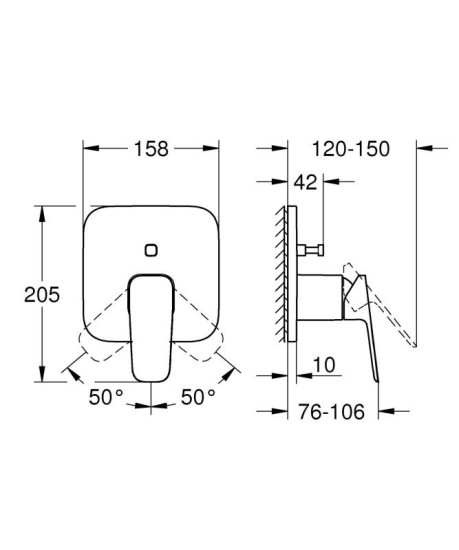 Змішувач прихованого монтажу для душу Grohe Cubeo 1017780000