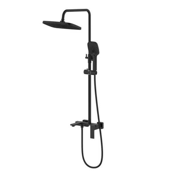 Душевая система Qtap Gemini QTGEM111BLM45686 Black Matt