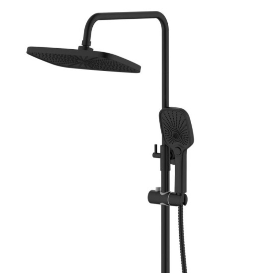 Душевая система Qtap Gemini QTGEM111BLM45686 Black Matt
