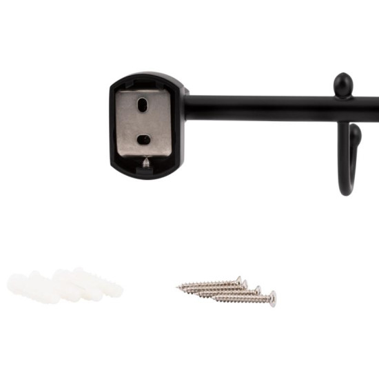 Тримач для рушників Qtap Liberty 4 гачки 450 мм QTLIBBLM1154-4 Black