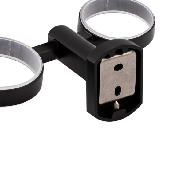 Склянка з тримачем Qtap Liberty настінний подвійний QTLIBBLM1155 Black